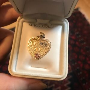 NWT 14k Gold “Te Amo” Heart Charm
